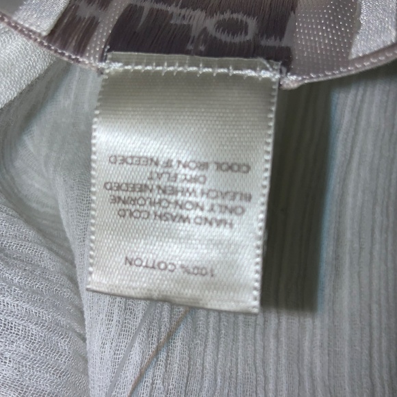 Loft Petites cotton boho eyelet lace yoke top Sz XSP 3/4 sleeves lightweight New - Picture 6 of 6